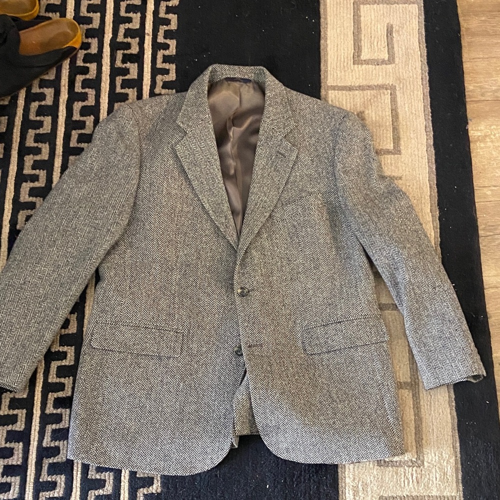 Brooks Brothers Gray Herringbone Sport Coat Blazer